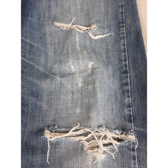 Levis 527 Jeans Mens 34 35x32 Boot Distressed Thrashed Mid Rise Cowboy Western - Picture 9 of 16